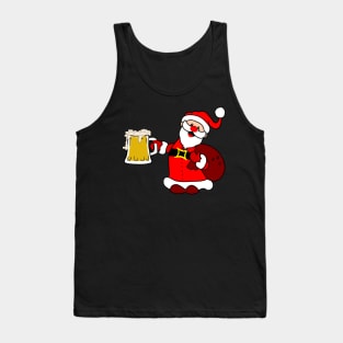 Santa is here with beer Tank Top